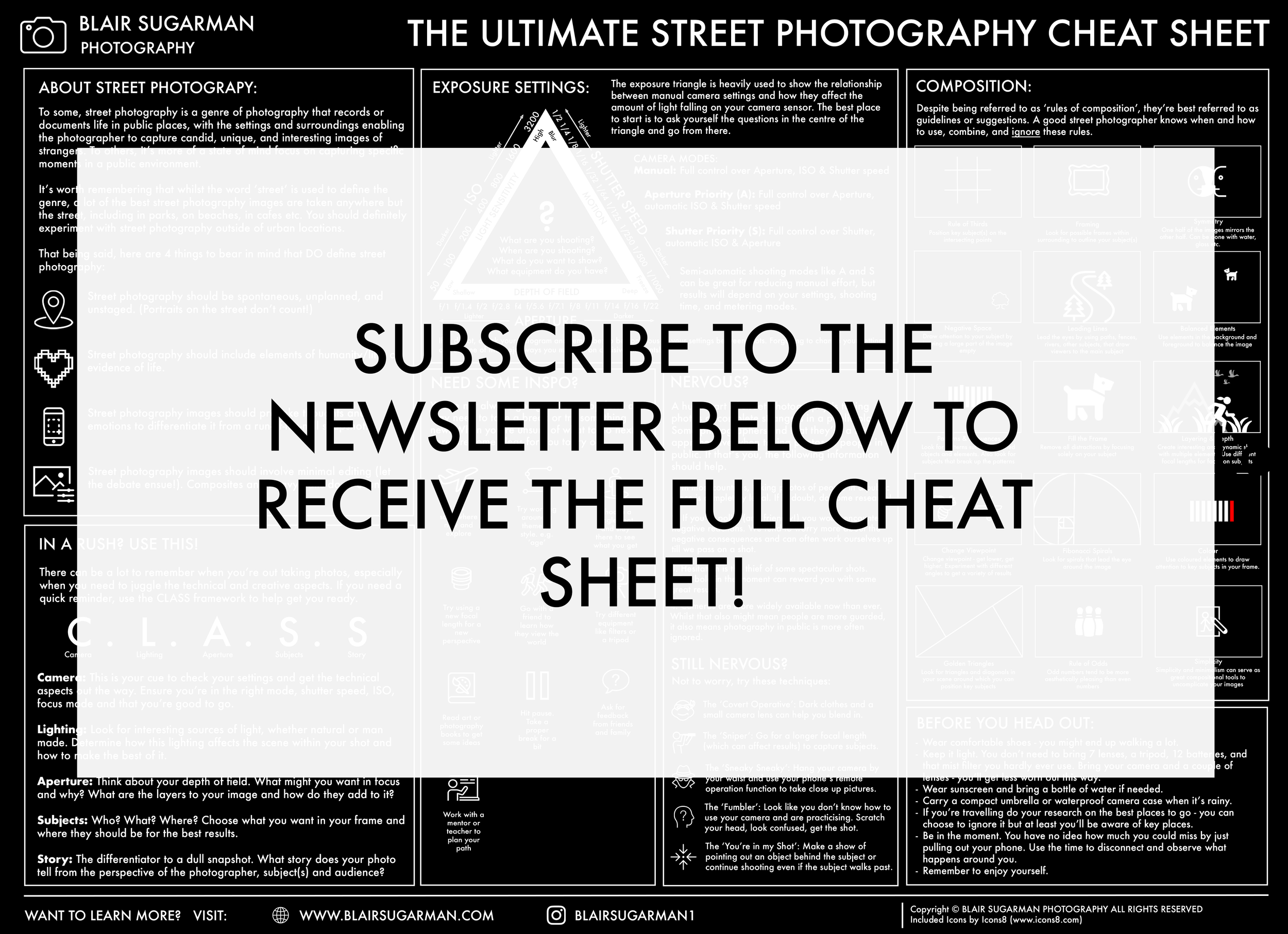 The Ultimate Street Photography Cheat Sheet